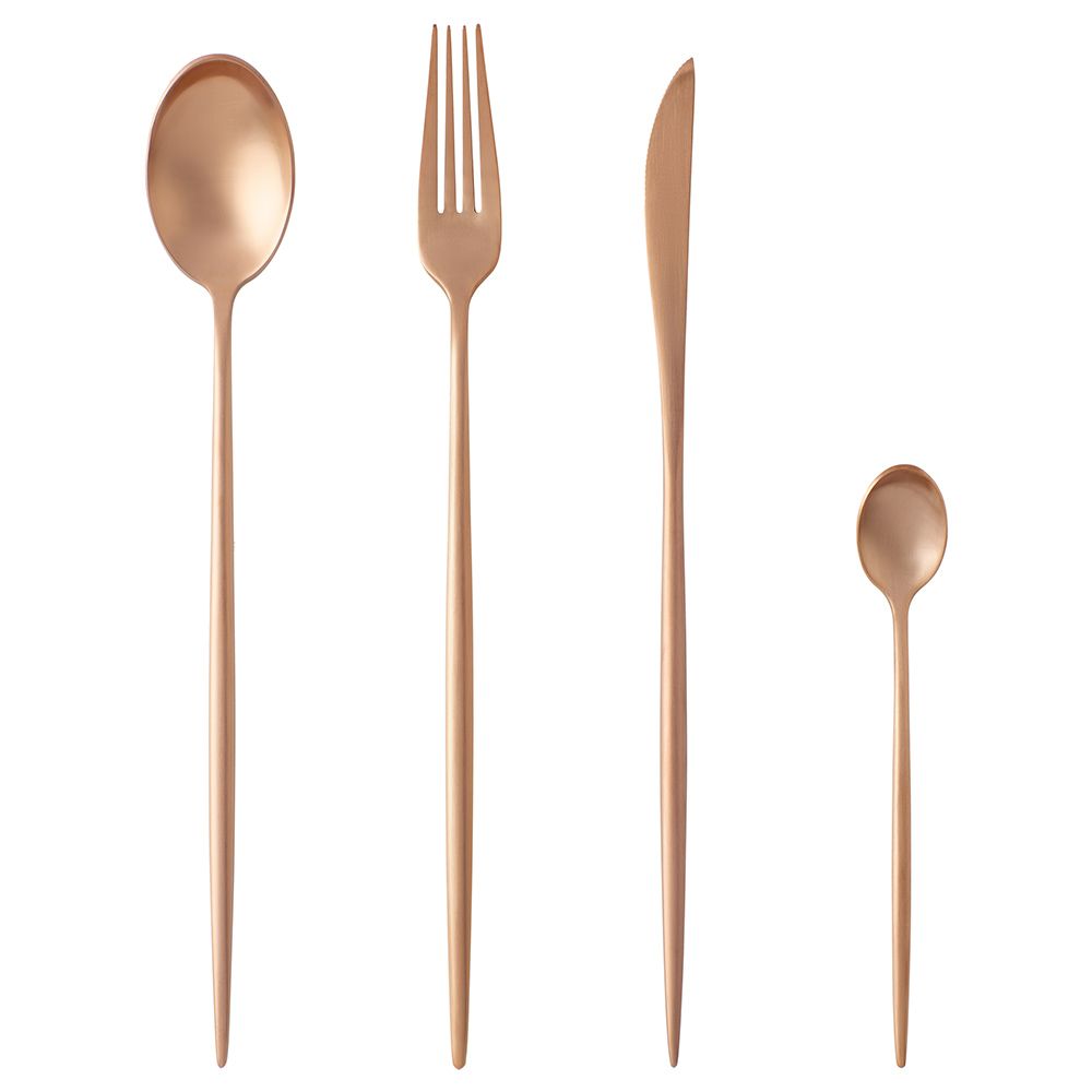 A'ish Home - Peony Rose Gold Cutlery 16pcs Set