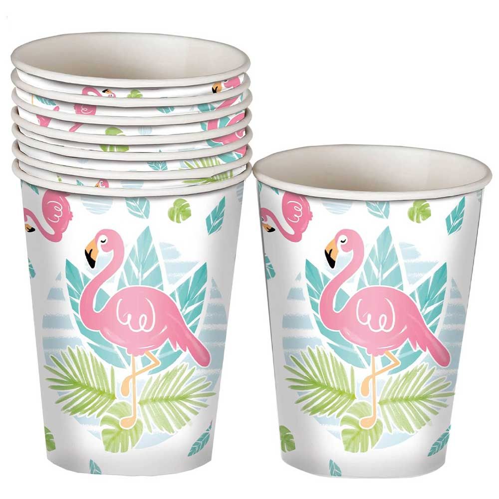 Fiestas Guirca - Flamingo Paper Cups - Pack Of 8