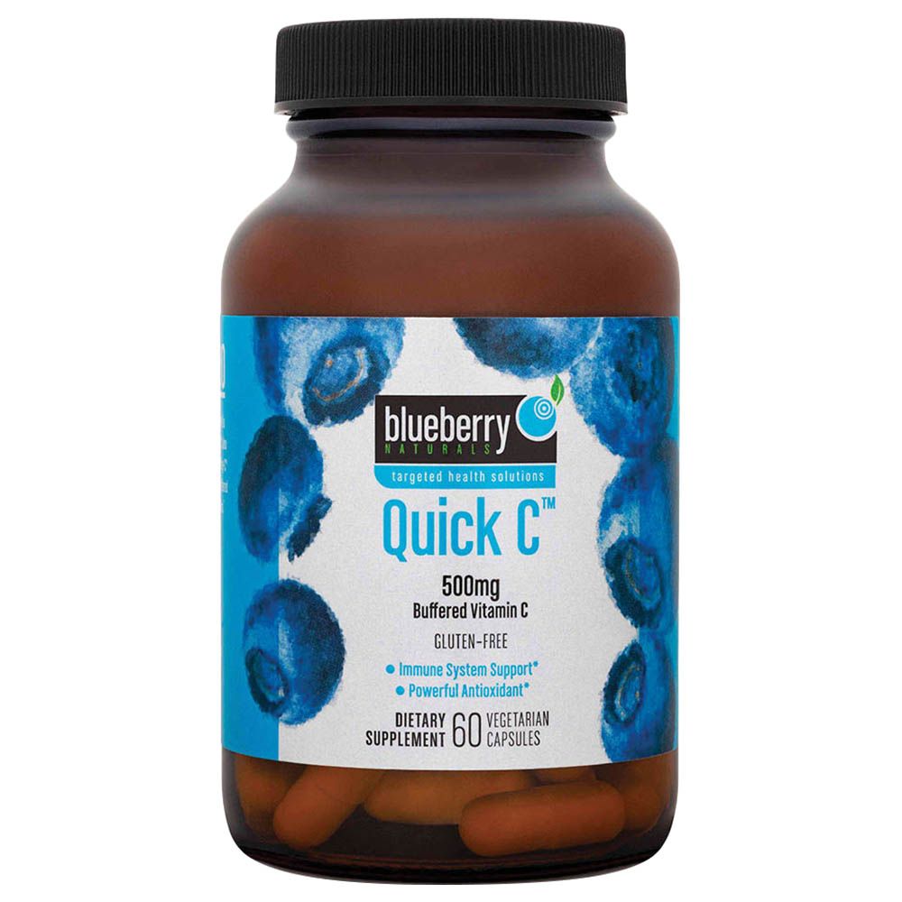 Blueberry Naturals Buffered Quick C 500mg Capsules 60 s