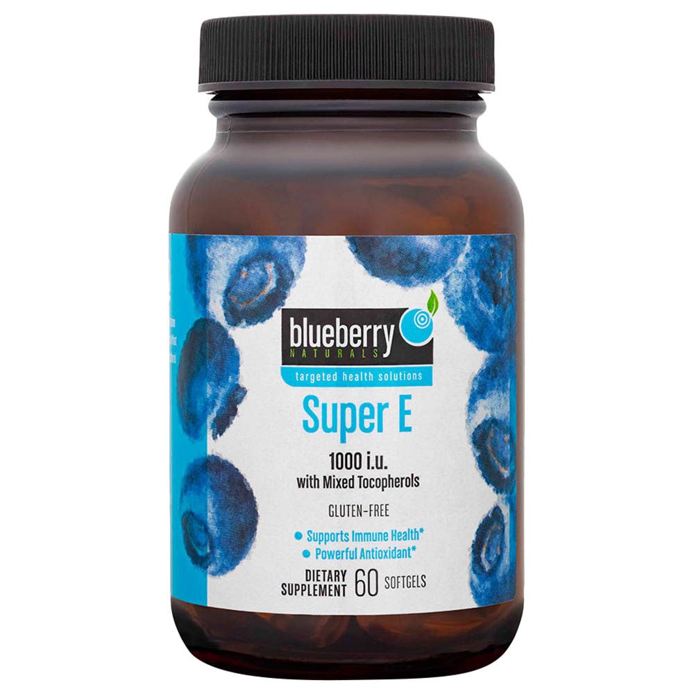 Blueberry Naturals Super E 1000IU Softgels 60 s