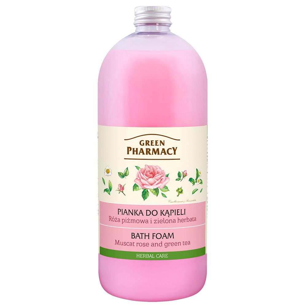 Green Pharmacy - Bath Foam Muscat Rose And Green Tea 1000ml