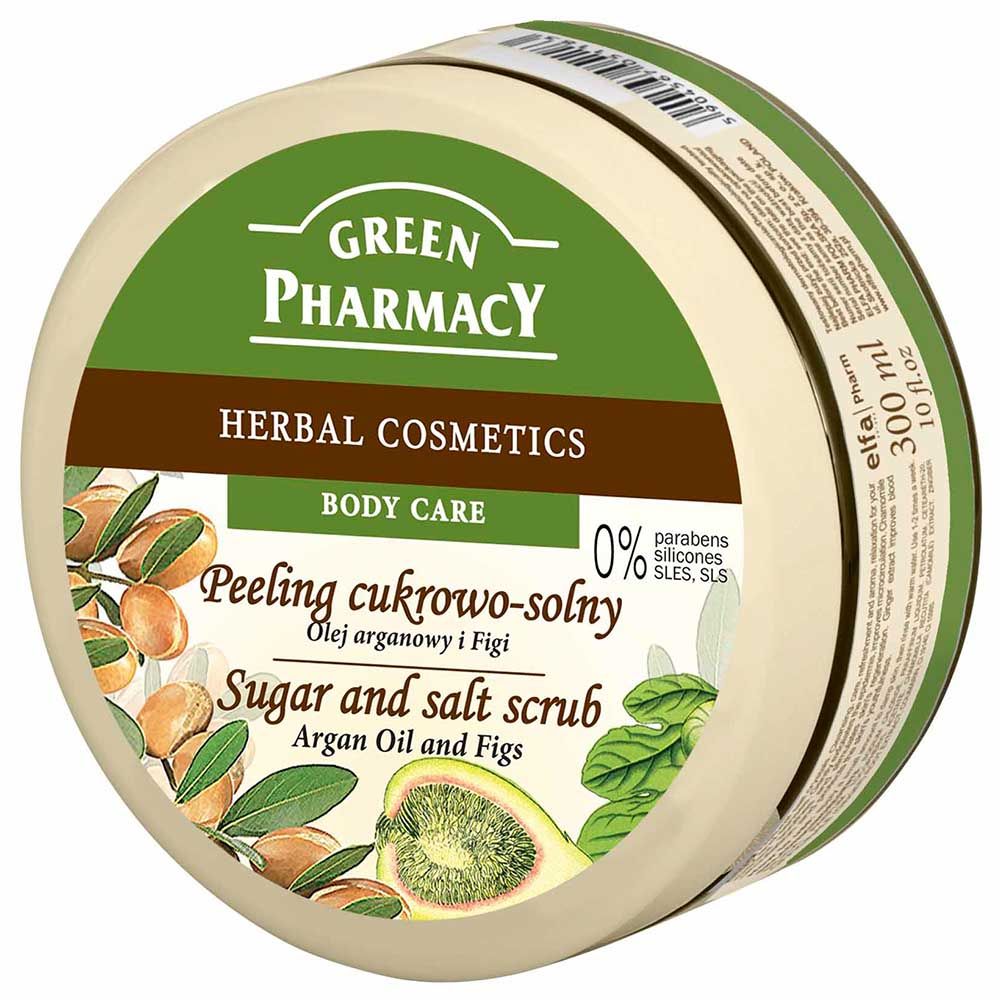 Green Pharmacy - Sugar & Salt Scrub Argan Oil And Figs 300ml