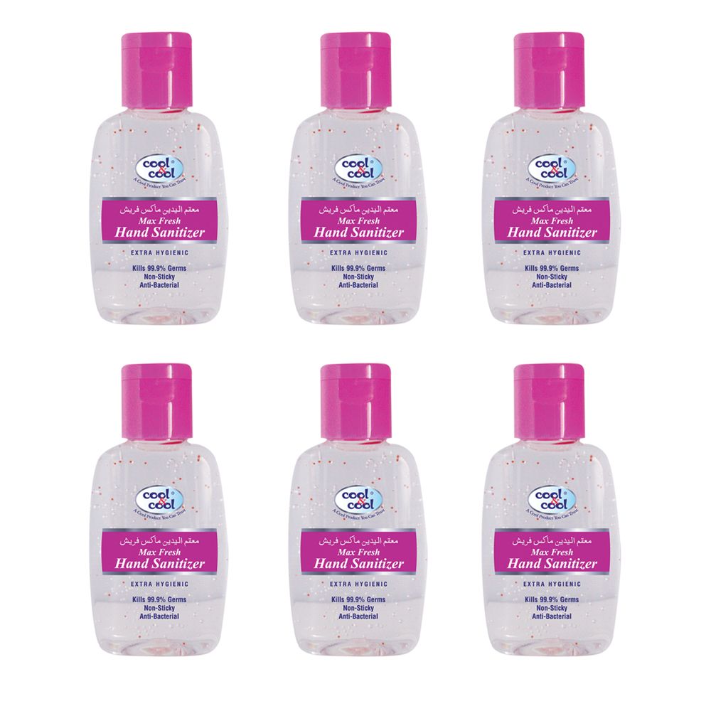 Cool & Cool - Hand Sanitizer Max Fresh 60ml - Pack of 6