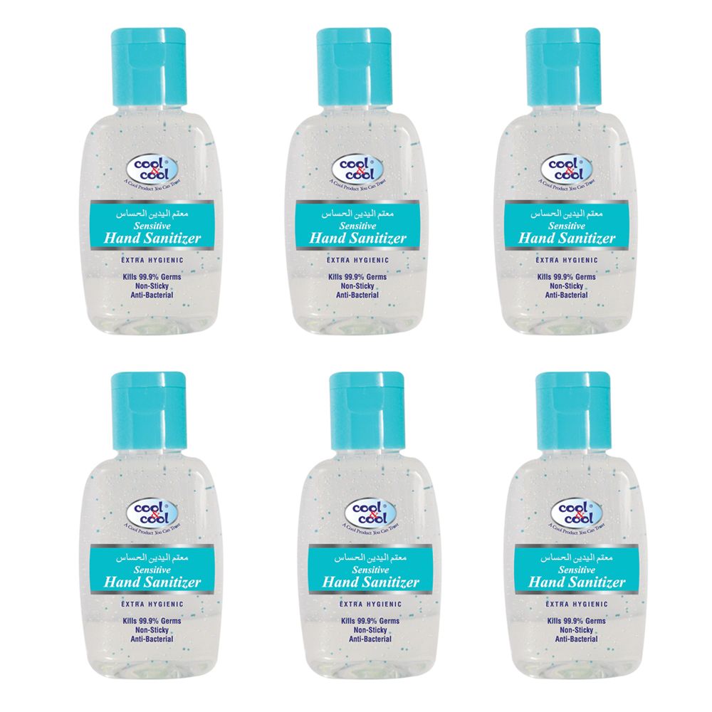 Cool & Cool - Hand Sanitizer Sensitive 60ml - Pack of 6