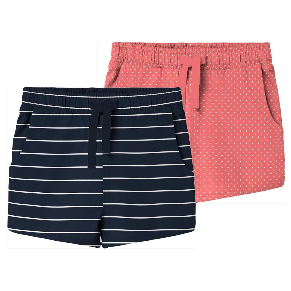 nameIt - 2-Pk Maja Shorts - Blue