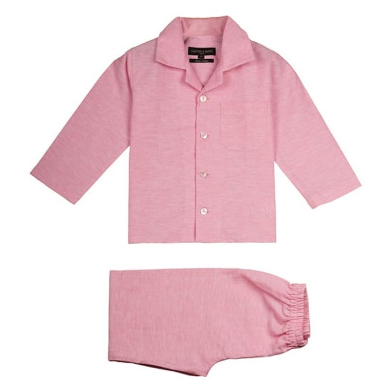 Carter & White - Kids Linen Pyjamas - Pink