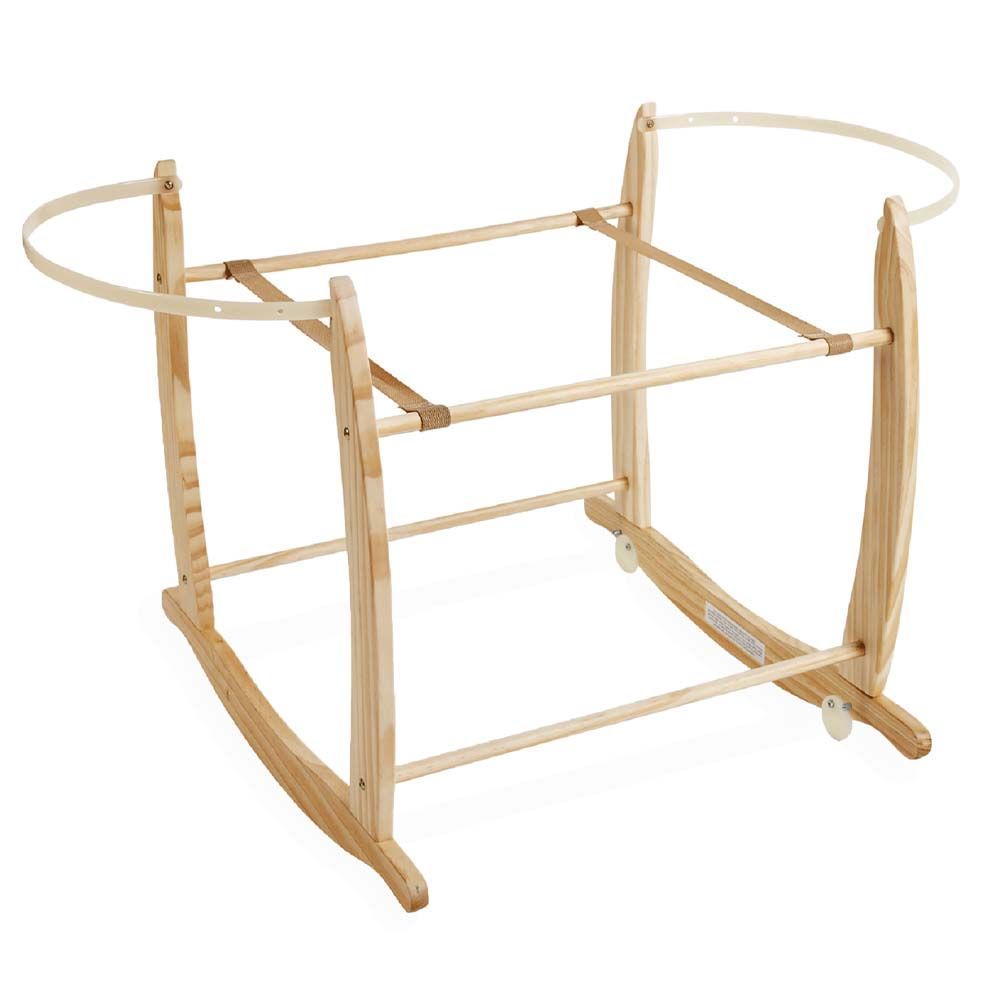 Clair de Lune - Deluxe Natural Rocking Moses Basket Stand - Natural
