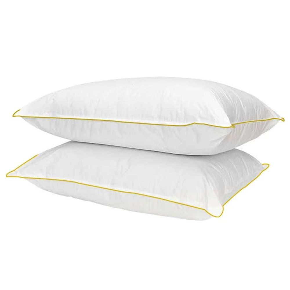 Cotton Home Extra Super Soft Pillow w/ Golden Cord Pack of 2