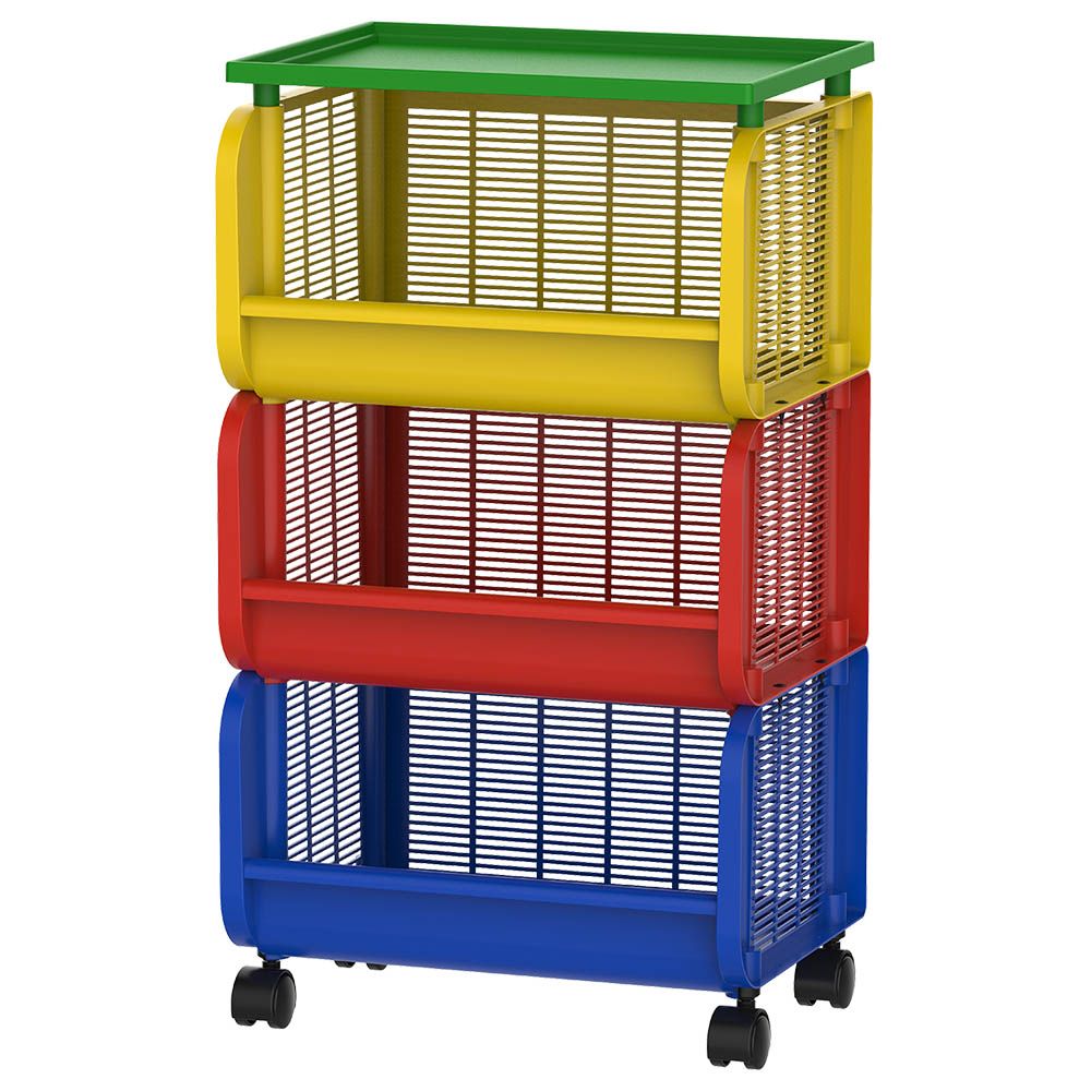 Cosmoplast - 3 Tiers Storage Cart With Wheels