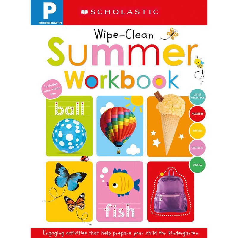 Pre-K Summer Workbook: Scholastic Early Learners: Wipe-Clean