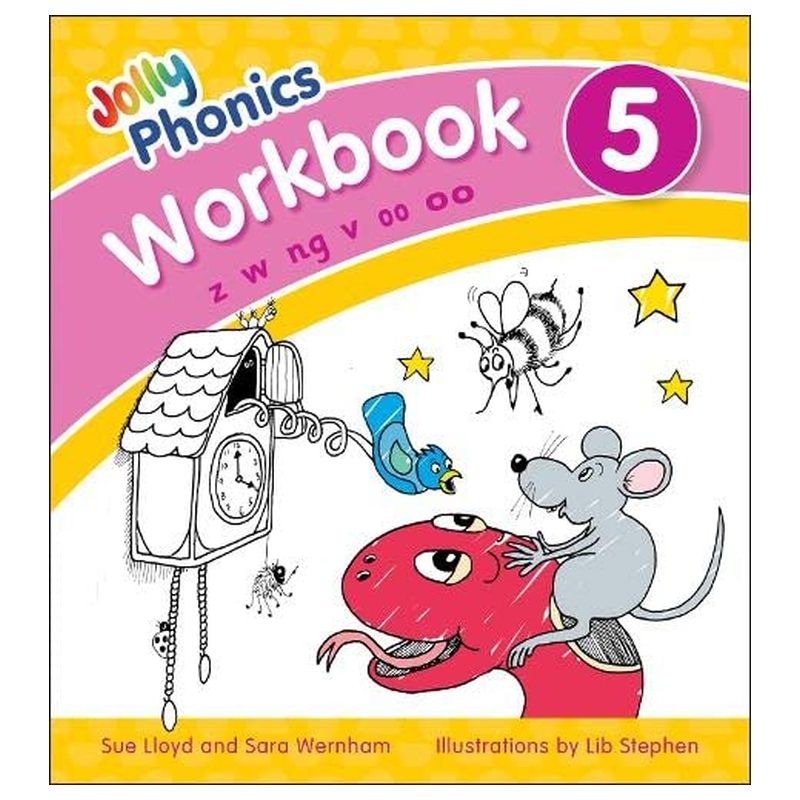 Jolly Phonics Workbook 5: In Precursive Letters (British English Edition)