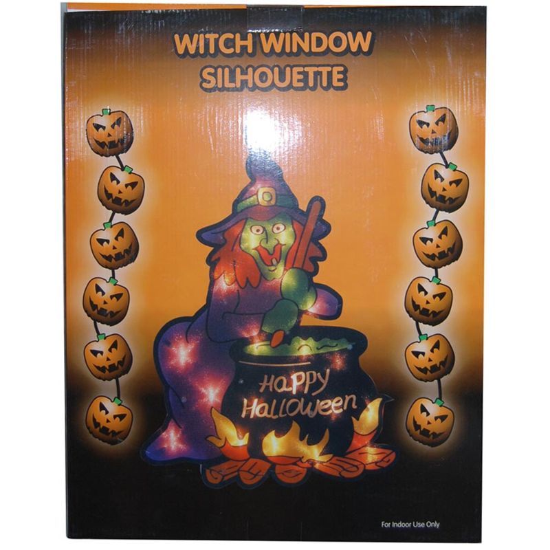 Chamdol - Halloween Witch Window Silhouette Light - Orange