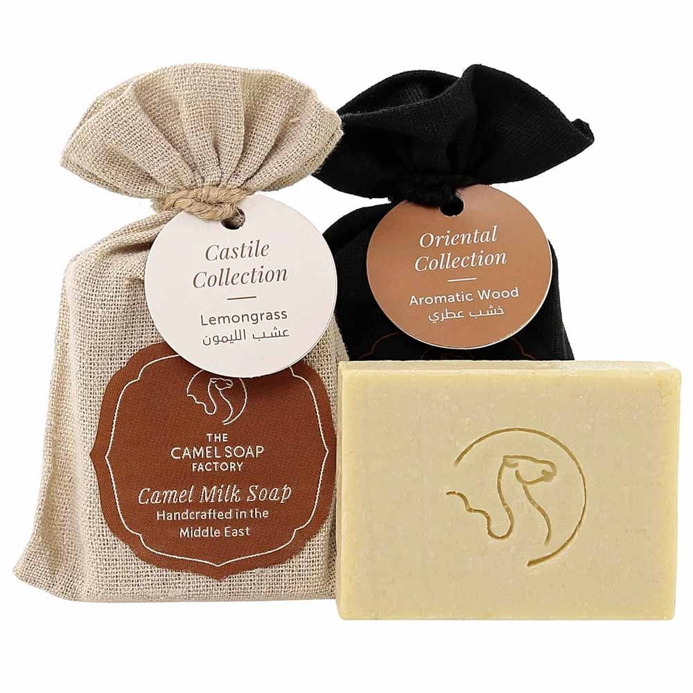 ذا كاميل سوب فاكتوري - صابون حليب الإبل الطبيعي - عشب الليمون + خشب عطري - عدد 2