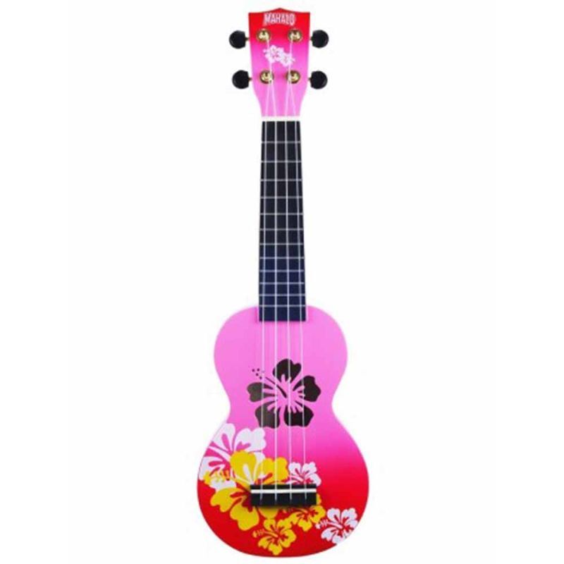 Mahalo - Ukulele Hibiscus - Red Burst