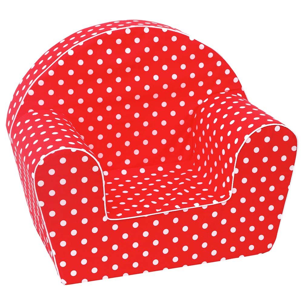 DELSIT - Arm Chair With White Spots - Red