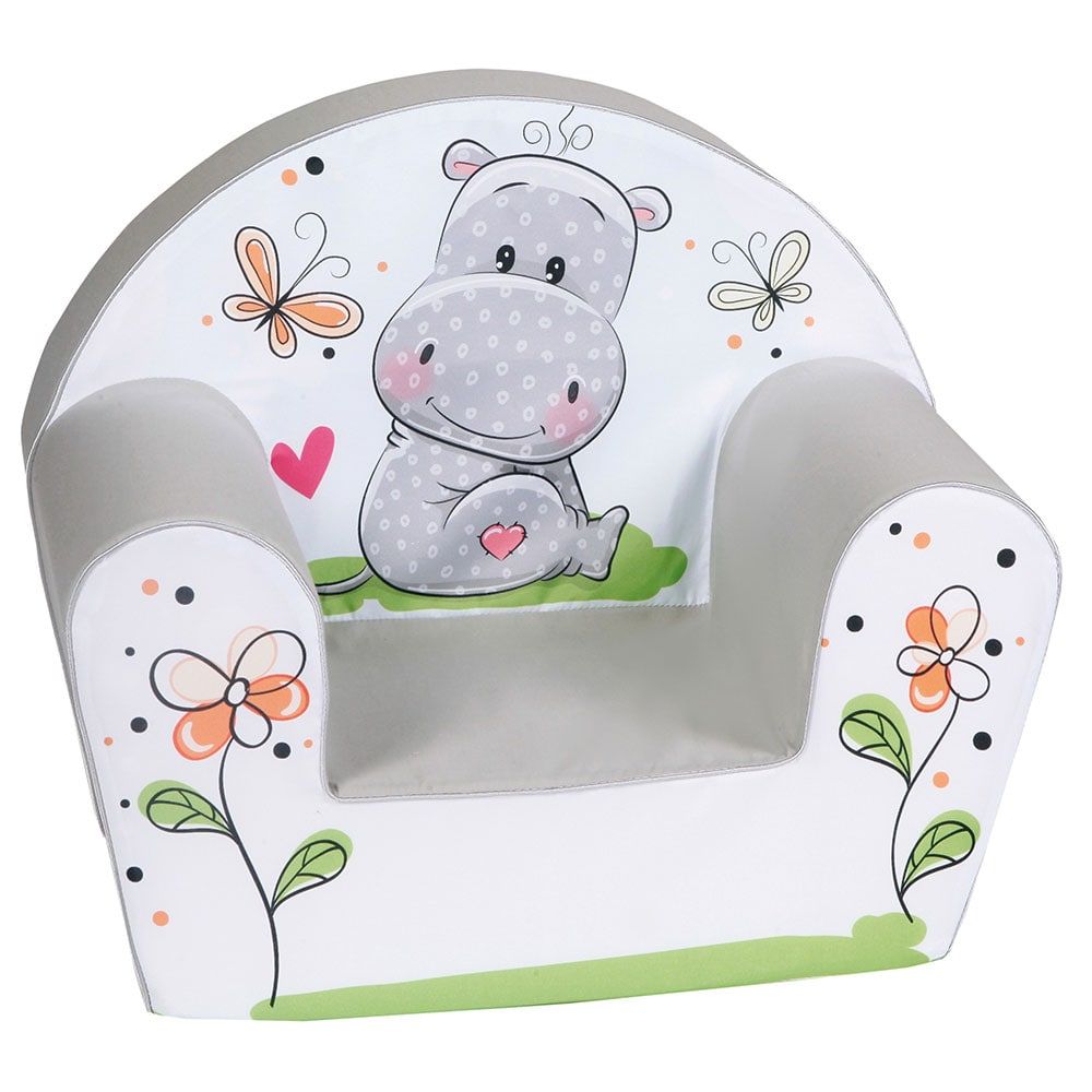 ديلسيت - كرسي بذراعين - فرس نهر - رمادي