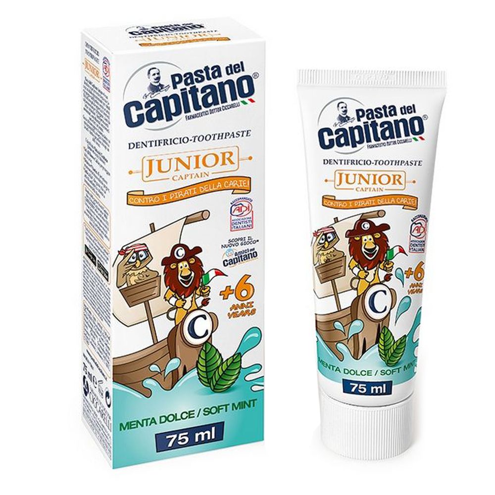 Pasta Del Capitano - Tooth Paste Junior Soft Mint 75ml