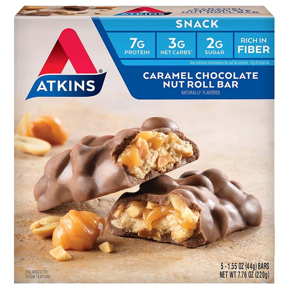 Atkins - Caramel Chocolate Nut Roll Snack Bar - 44G
