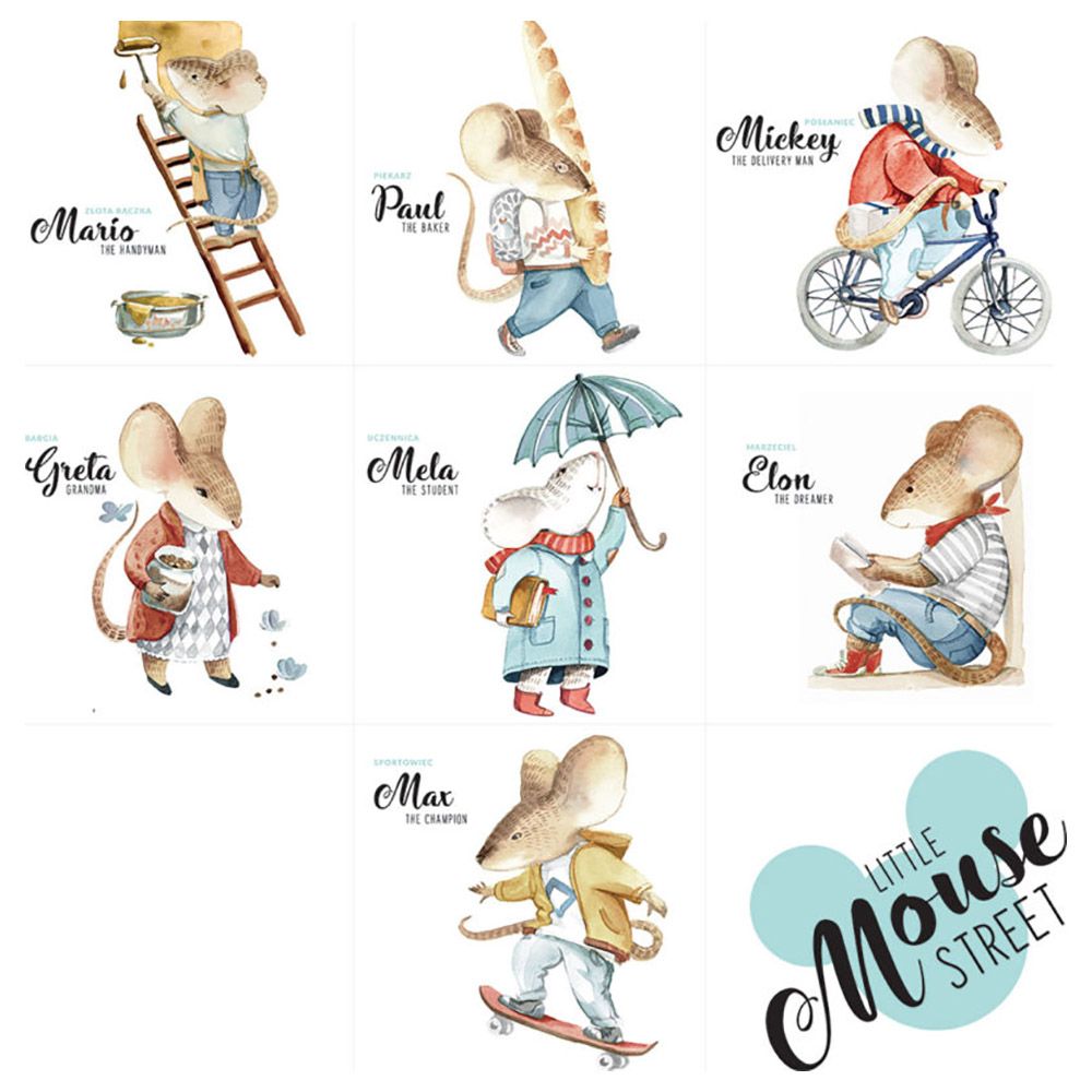 ديكورنك - ملصقات الحائط - ليتل ماوس ستريت 