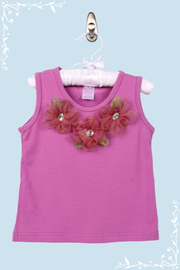 Twirl Purple Rosette Tank