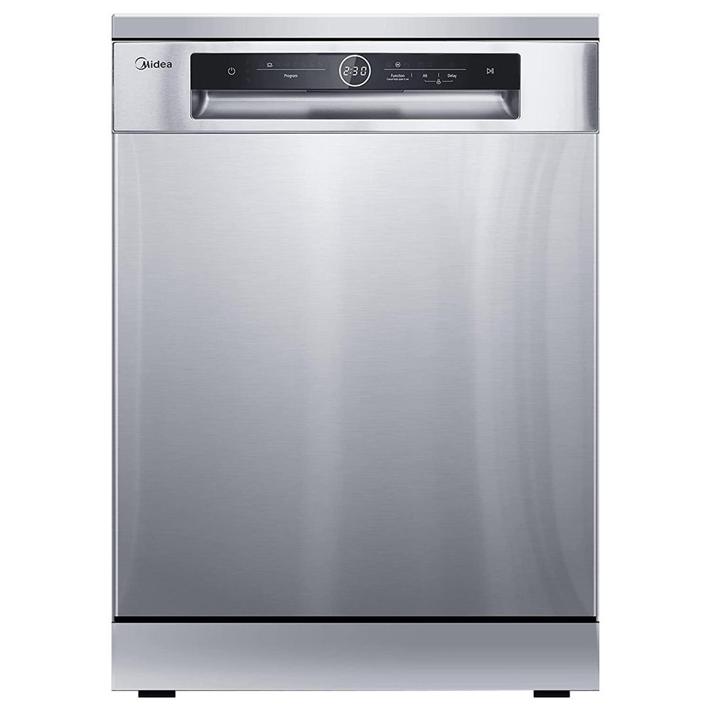 Midea - Freestanding Dishwasher w/ 11 Programs - Silver
