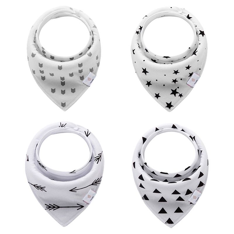 Tiny Toes - Baby Bibs Super Cute - Pack of 4