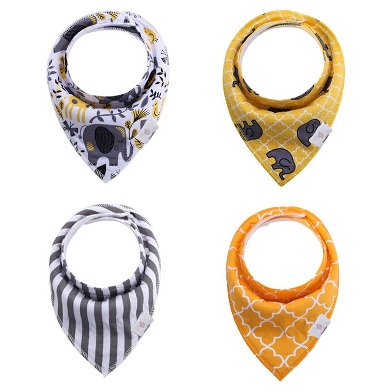 Tiny Toes - Baby Bibs Pack of 4 - Colorful