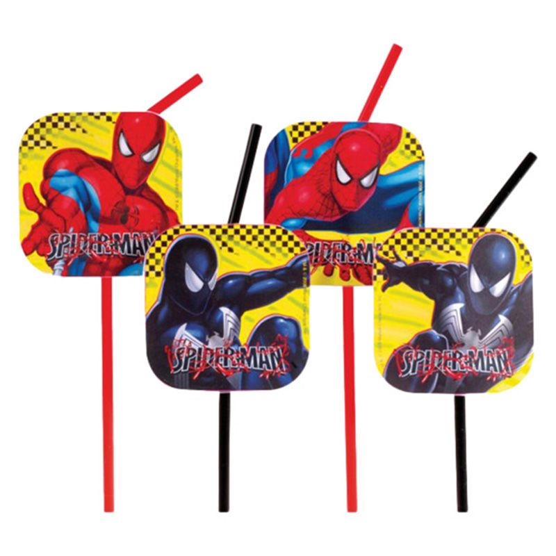 Spiderman Drinking Straw 8 Pcs