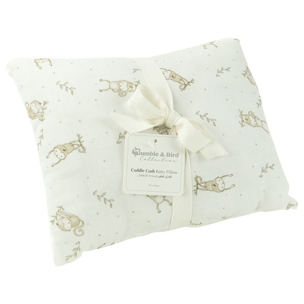 Bumble & Bird - Cotton Baby Pillow - Monkey