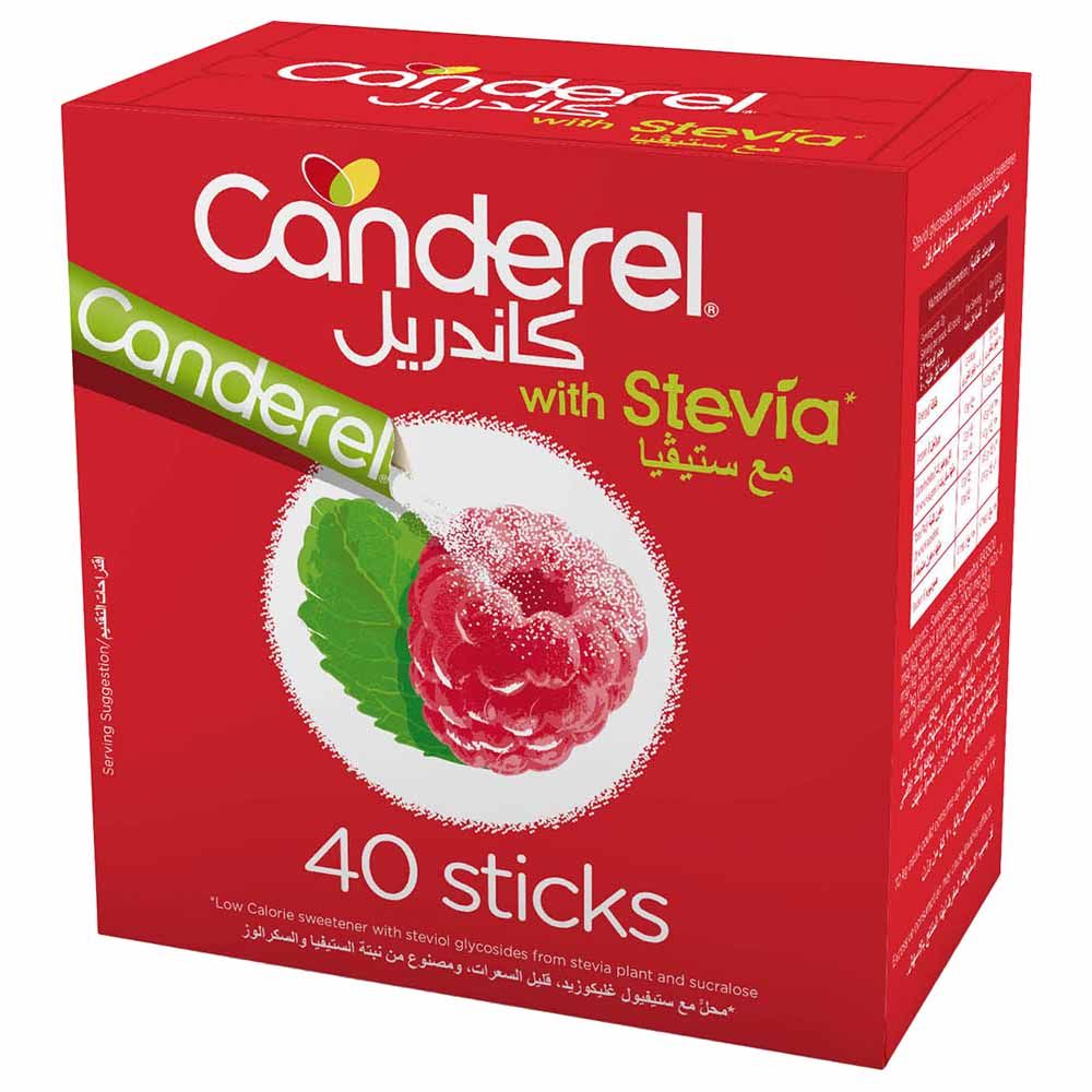 Canderel With Stevia Sweetener Sticks 40's