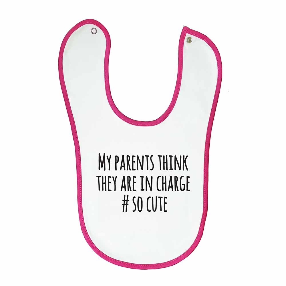 Fay Lawson - Girls Bib With Message White