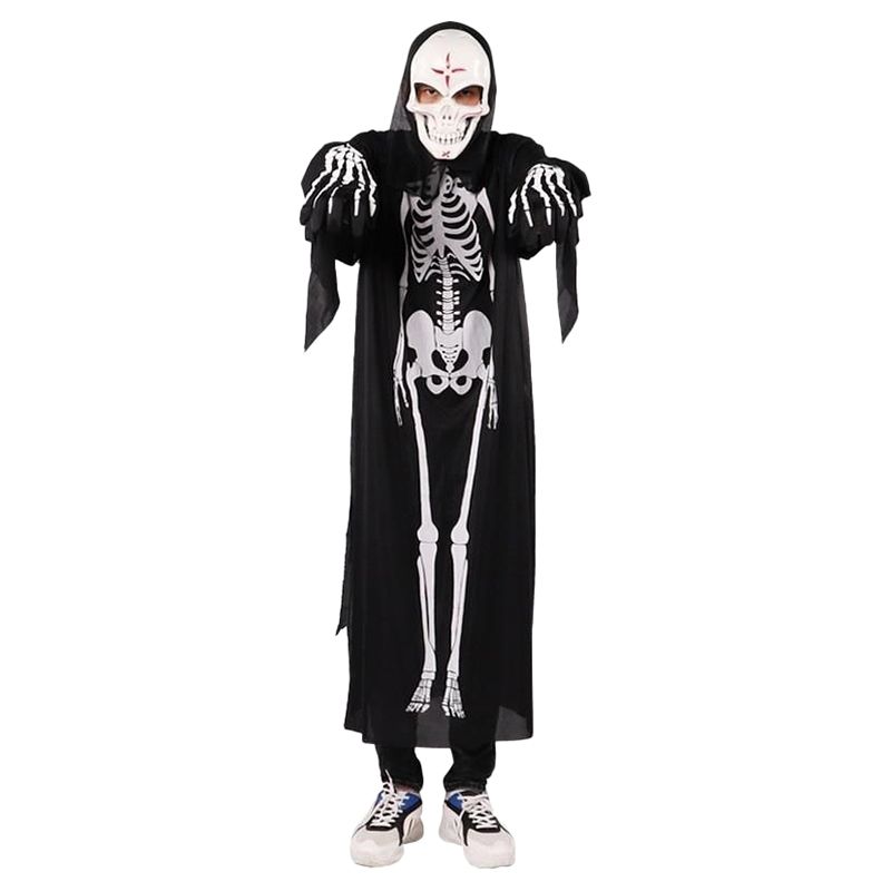 Jade - Skeleton Halloween Costume With Gloves And Mask
