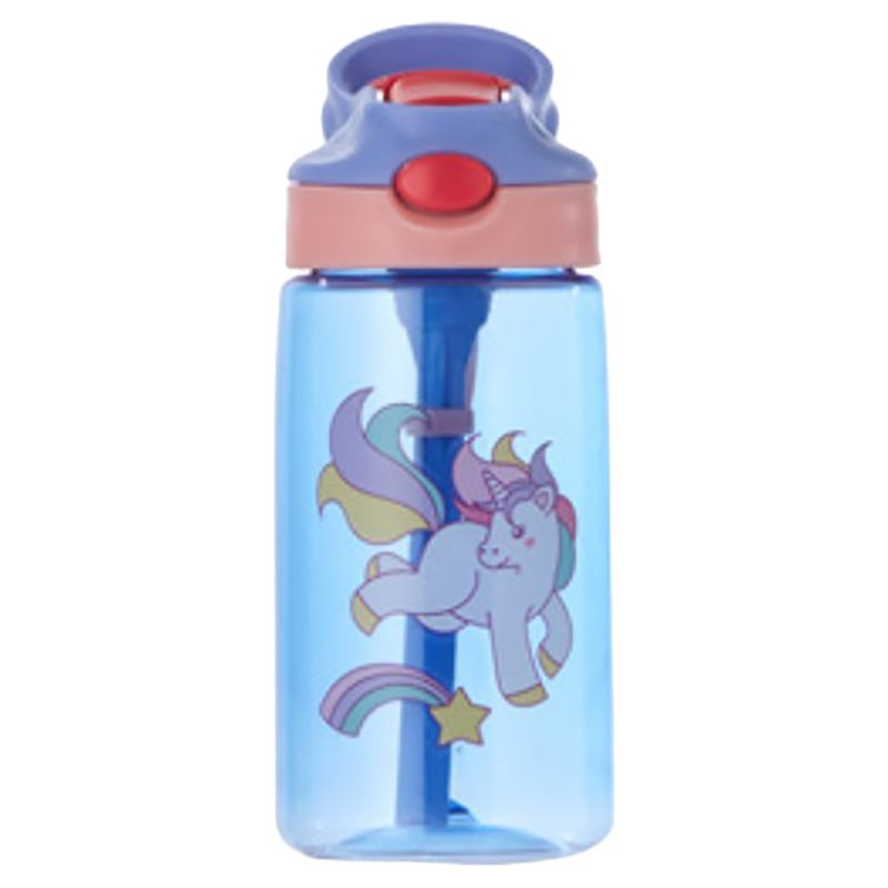 رينبو سكول - زمزمية ماء بمصاصة - 450 مل - يونيكورن