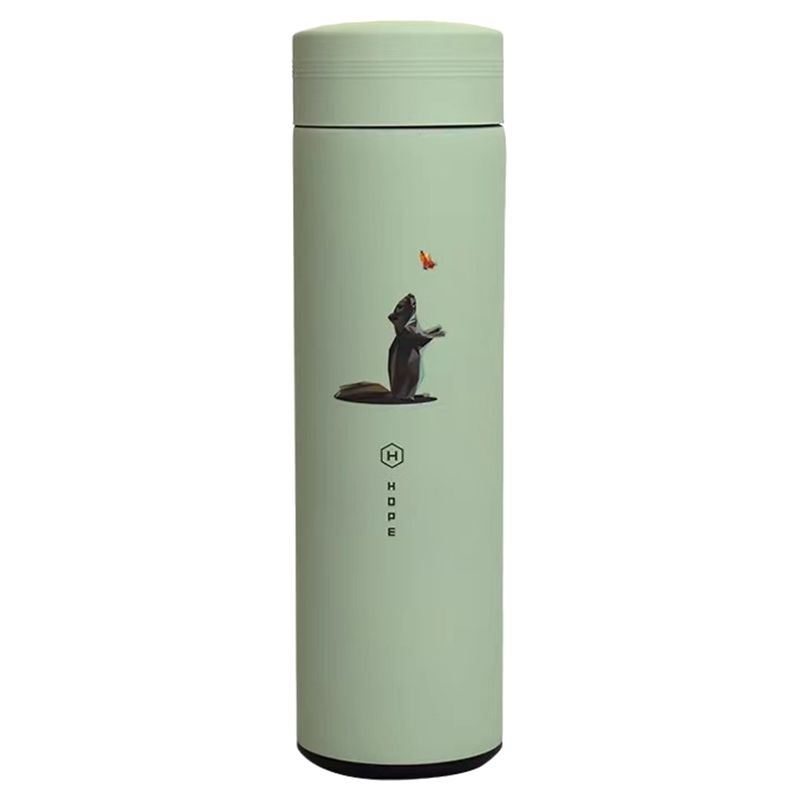 Rainbow Skool - Insulated Stainless Steel Water Bottle - Green - 480ml