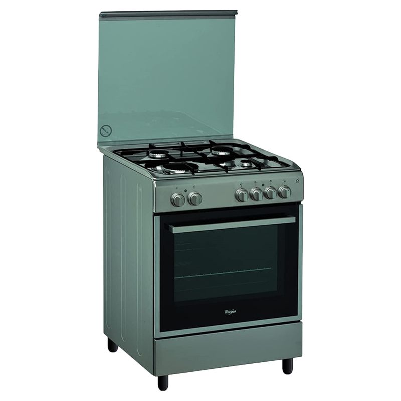 Whirlpool - 4 Gas Burners Free Standing Gas Cooker - 60x60 cm - Grey