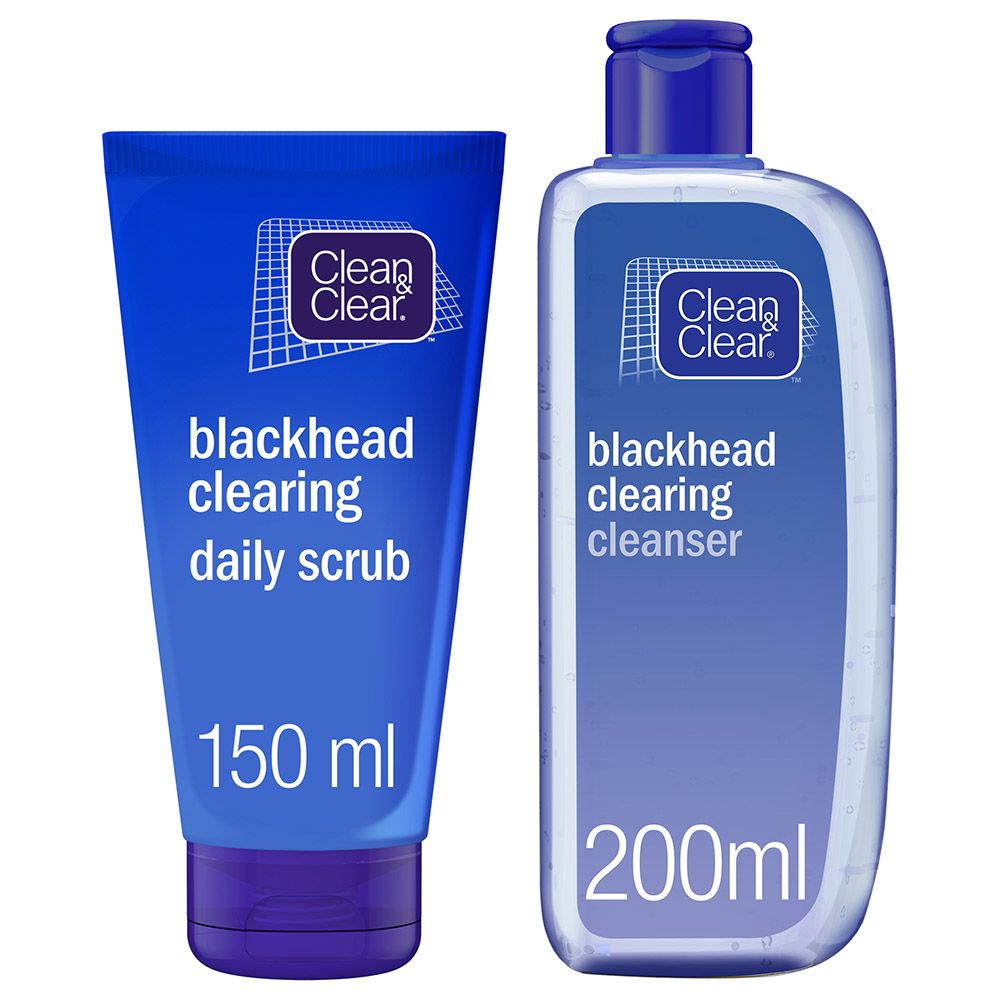 Clean & Clear - Blackhead Clearing Daily Scrub 150ml & Cleanser 200ml
