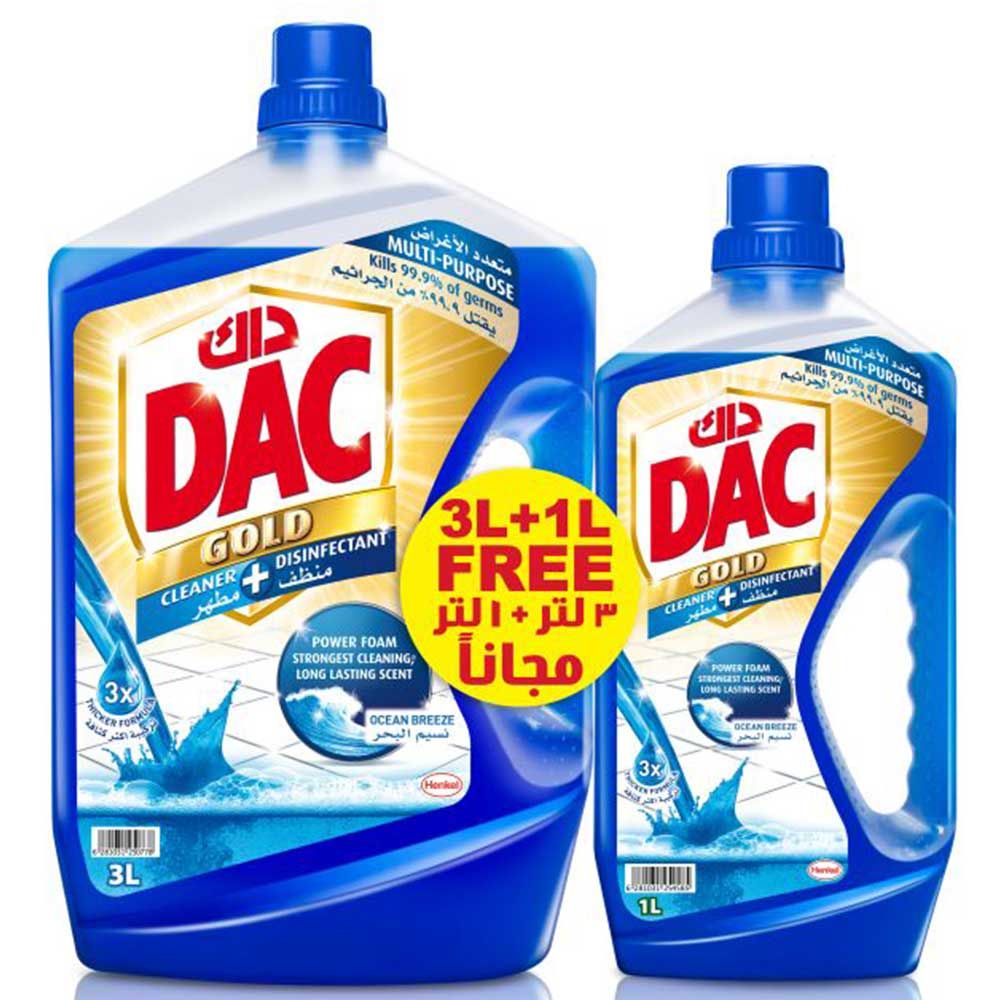 داك - منظف ومطهر ذهبي - نسيم البحر - 3ل+1ل