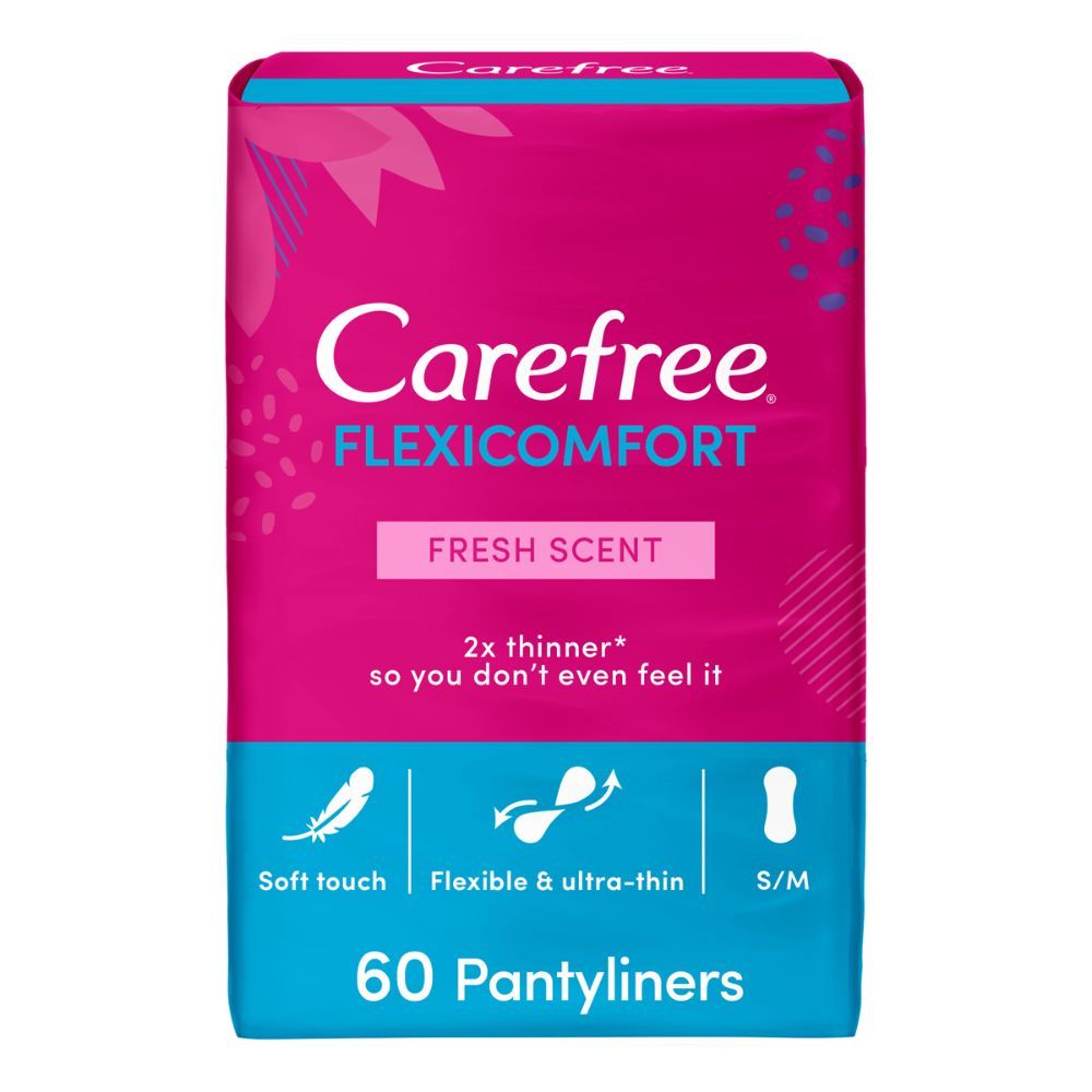 Carefree - Pack of 60 Flexi Comfort Fresh Panty Liners