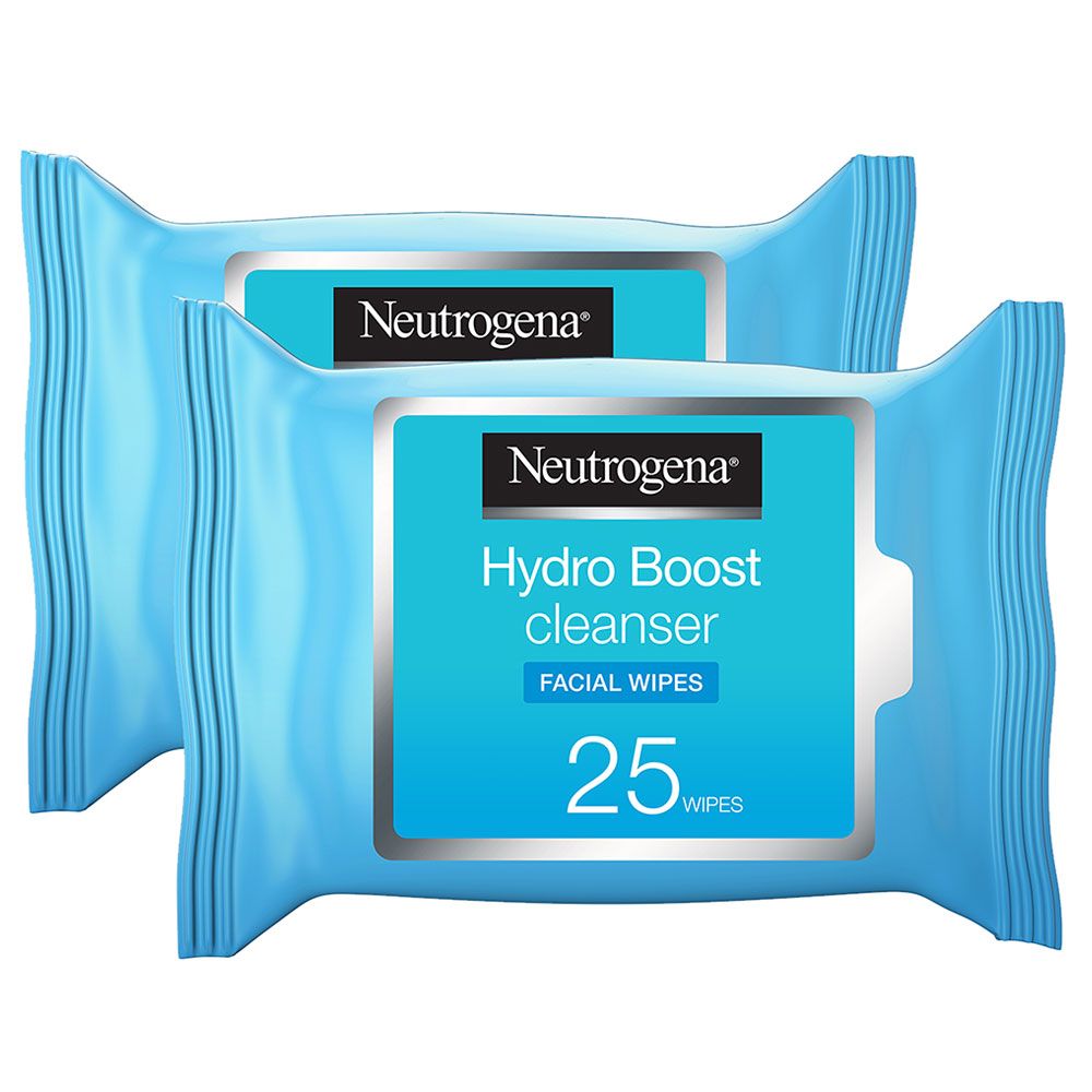 Neutrogena Hydro Boost Cleansing Makeup Remover Wipes 25pcs x2