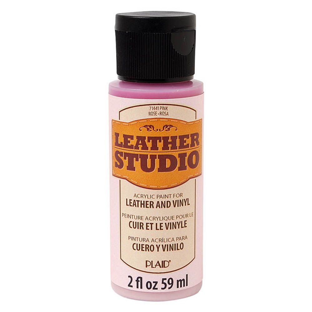 Plaid - Leather Studio Paint 2oz - Pink