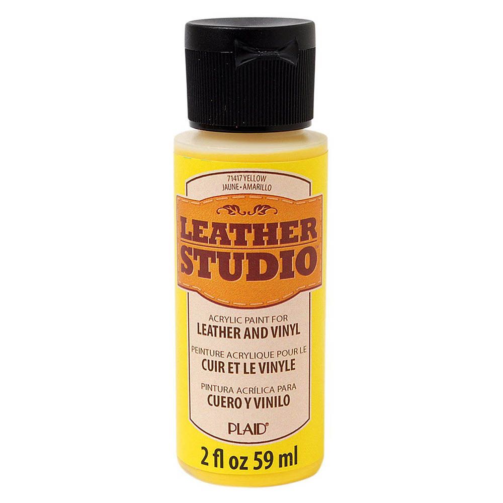 Plaid - Leather Studio Paint 2oz - Yellow