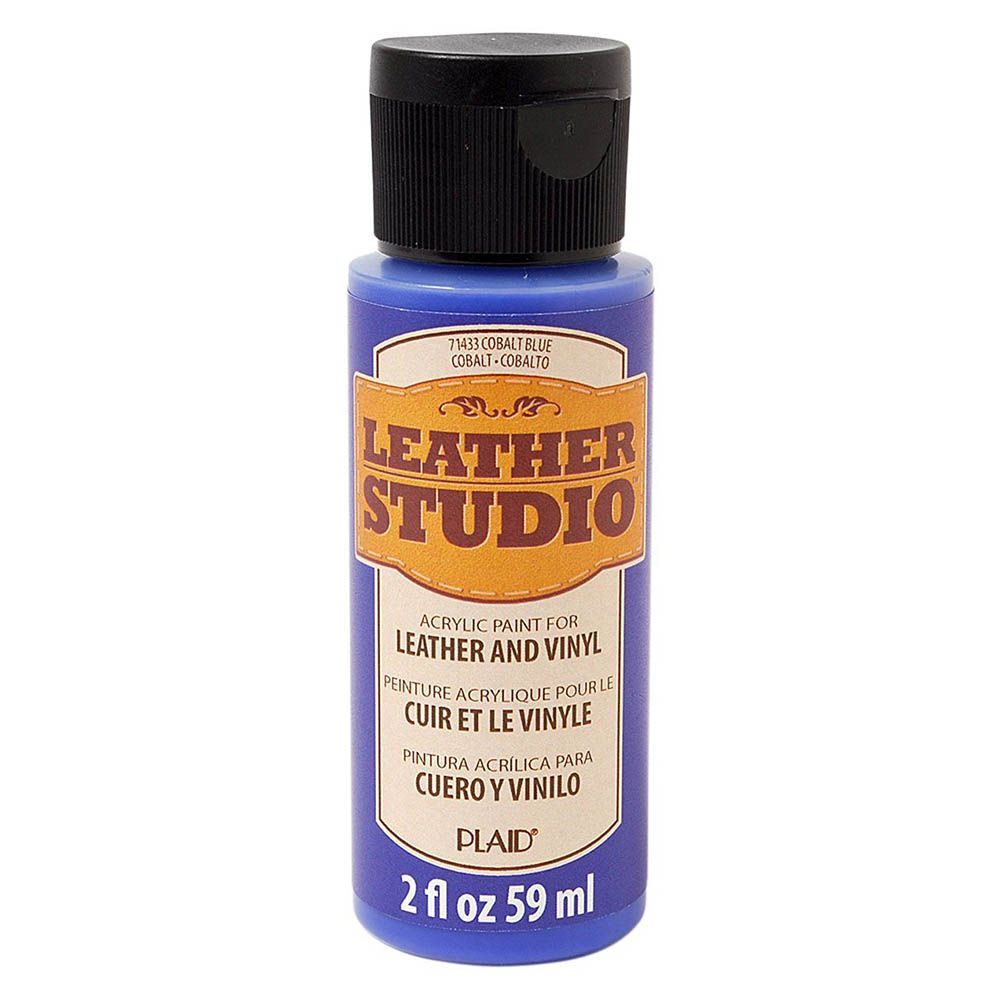 Plaid - Leather Studio Paint 2oz - Cobalt Blue