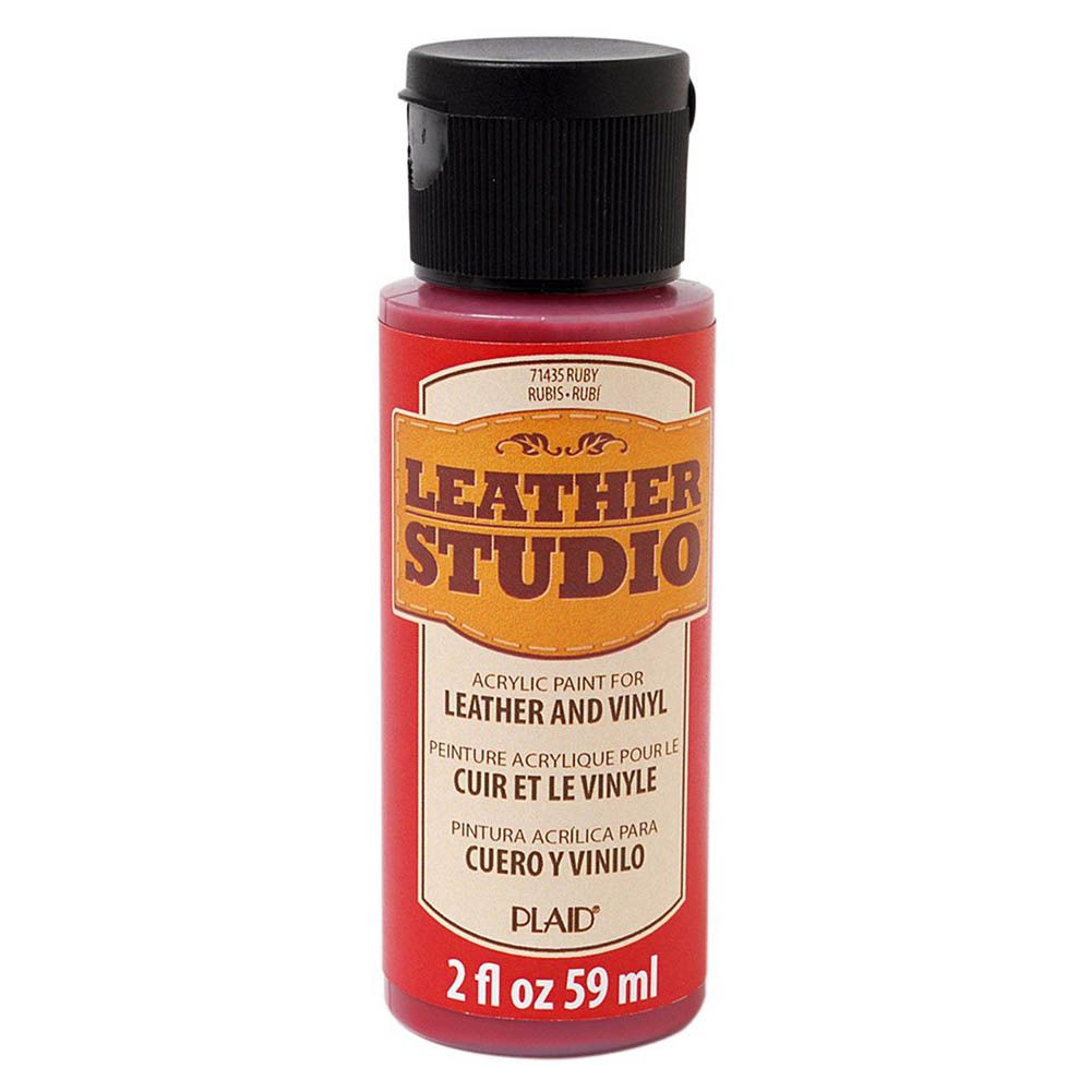 Plaid - Leather Studio Paint 2oz - Ruby