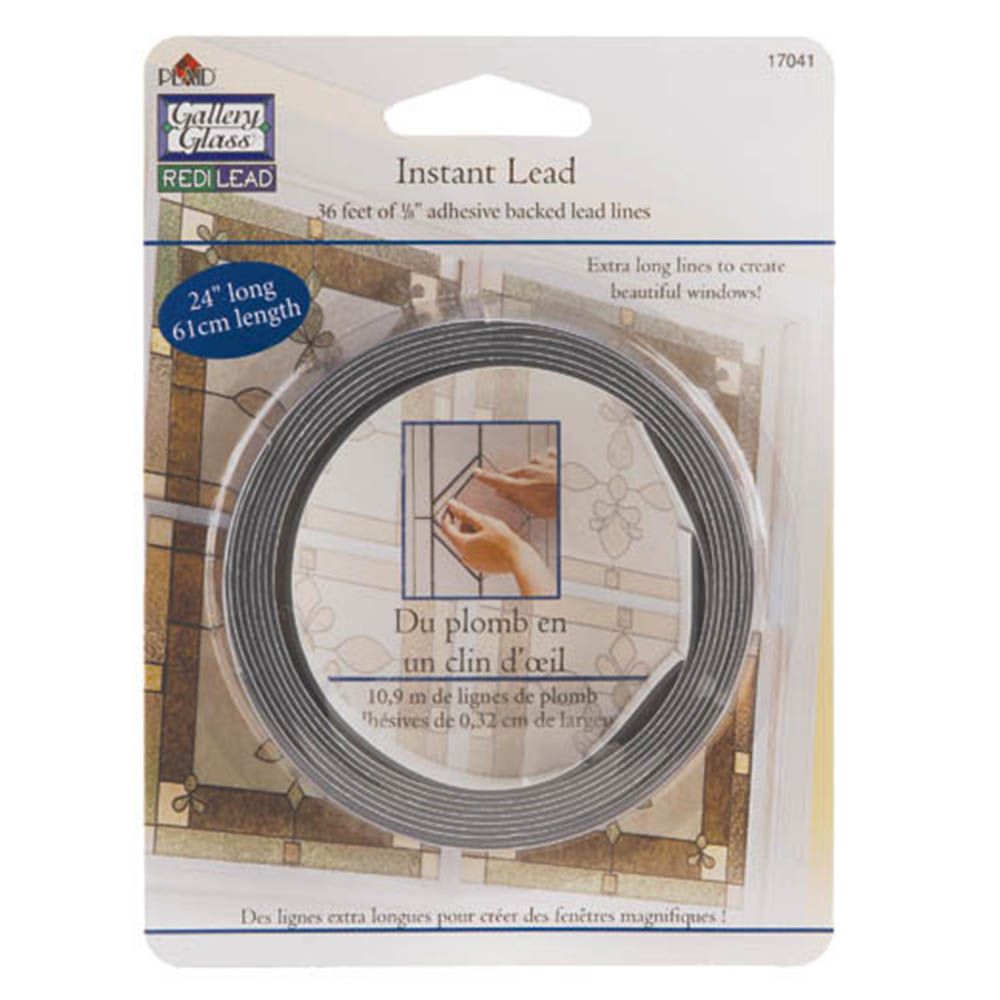 Plaid - Gallery Glass Redi Lead Strips - Black