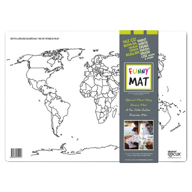 Funny Mat - Mute World Map