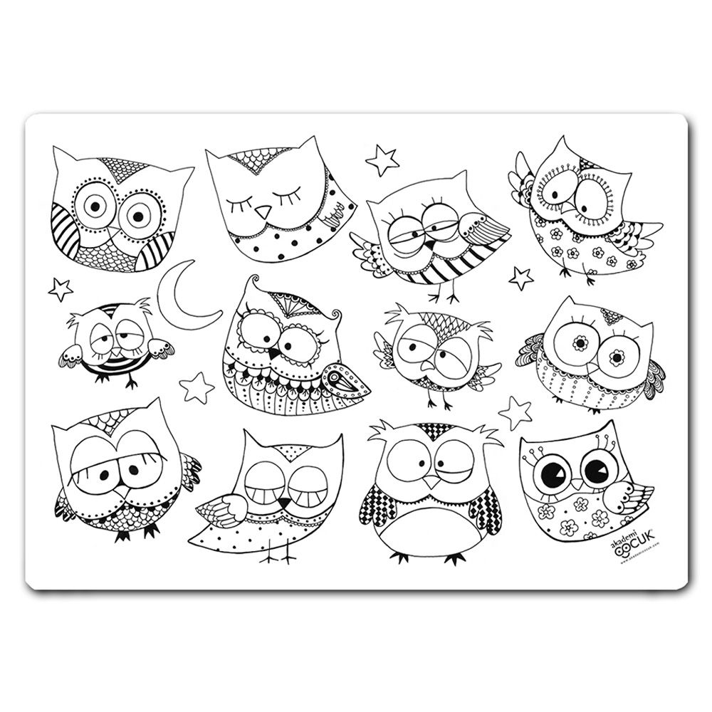 Funny Mat - Silly Owls