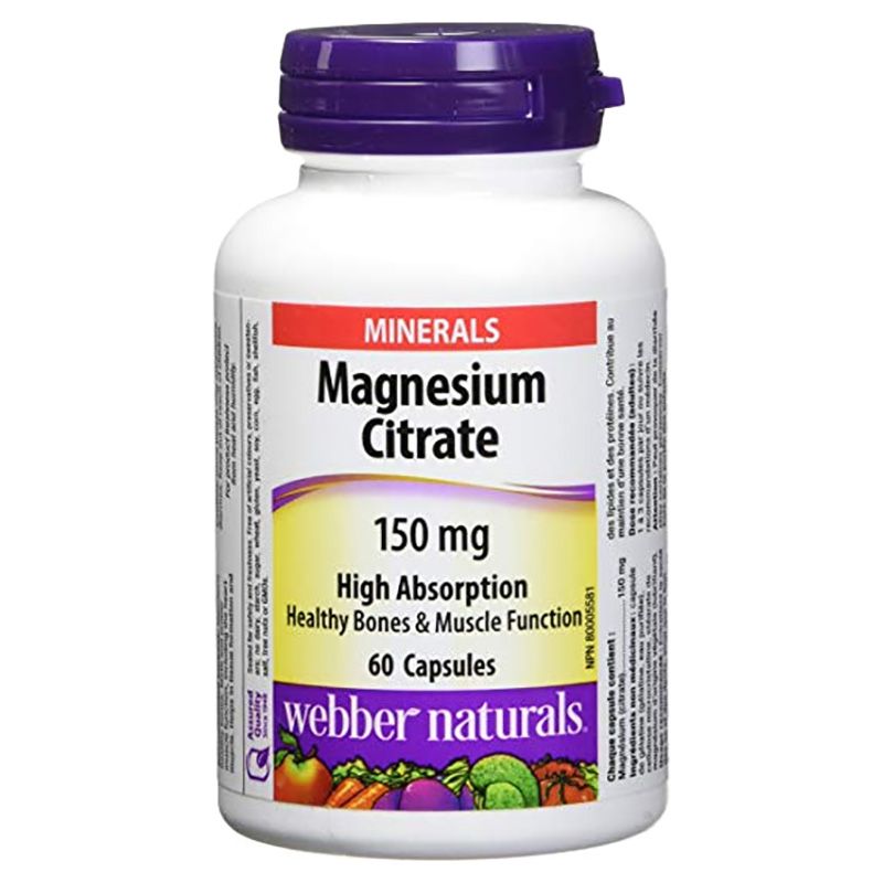 Webber Naturals - Magnesium Citrate 150mg Capsules - 60pcs