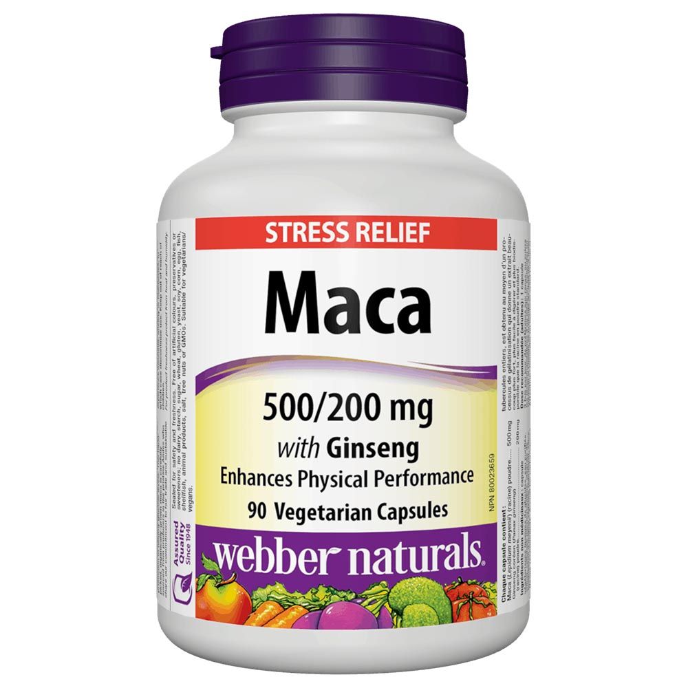 Webber Naturals - Maca 500/200mg Capsules - 90pcs