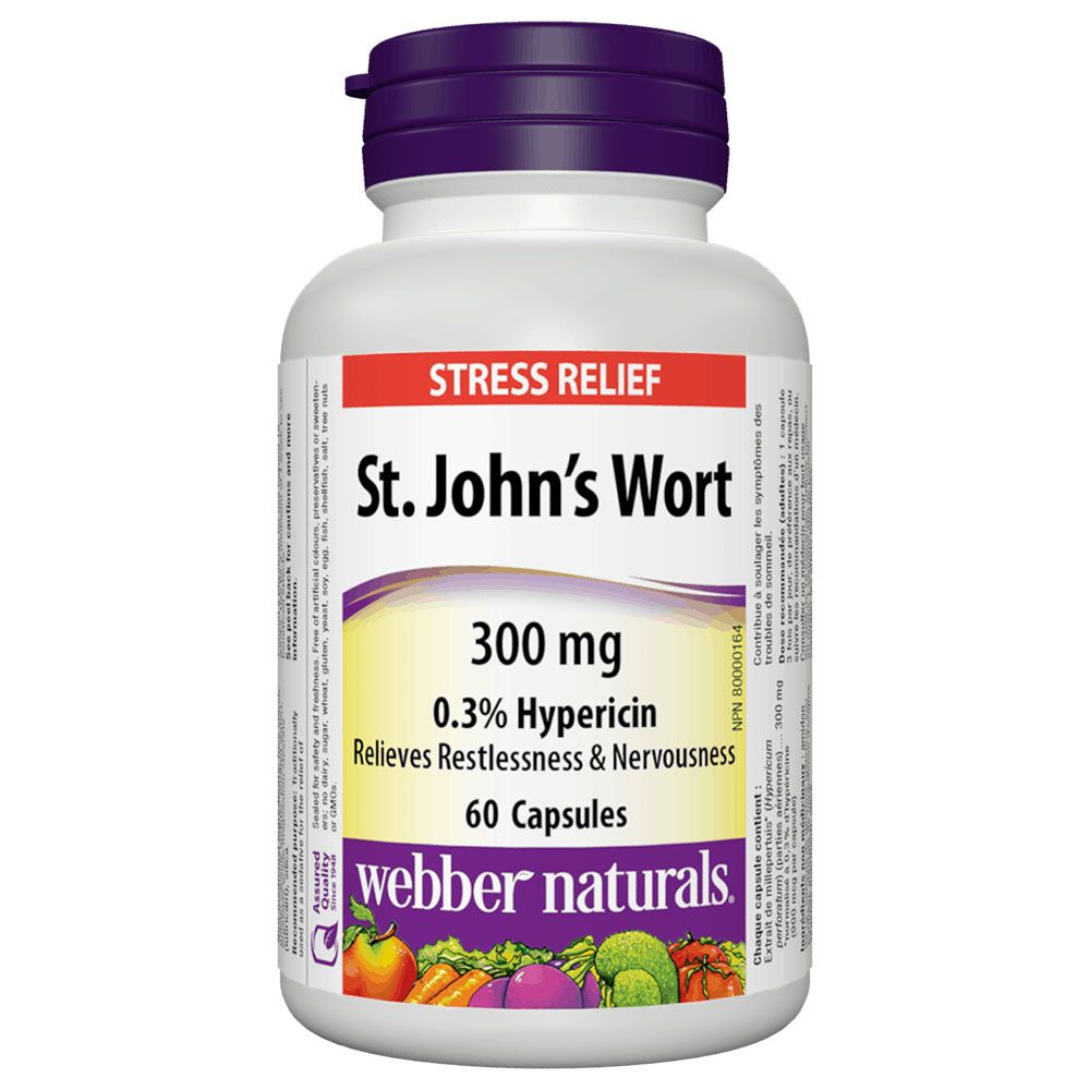 ويبر ناتشورالز - مكمل نبتة سانت جون - 300 ملغ - 60 كبسولة