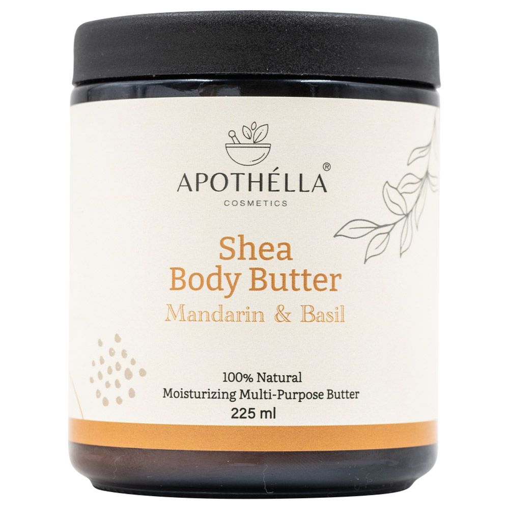 Apothella - Shea Body Butter 225ml - Mandarin & Basil